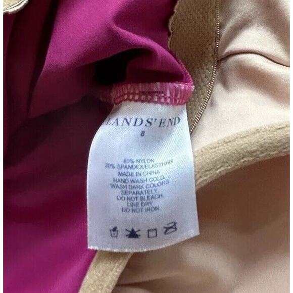 LANDS END Size 8 TANKINI SWIM SUIT TOP Pink J24 - Picture 3 of 5